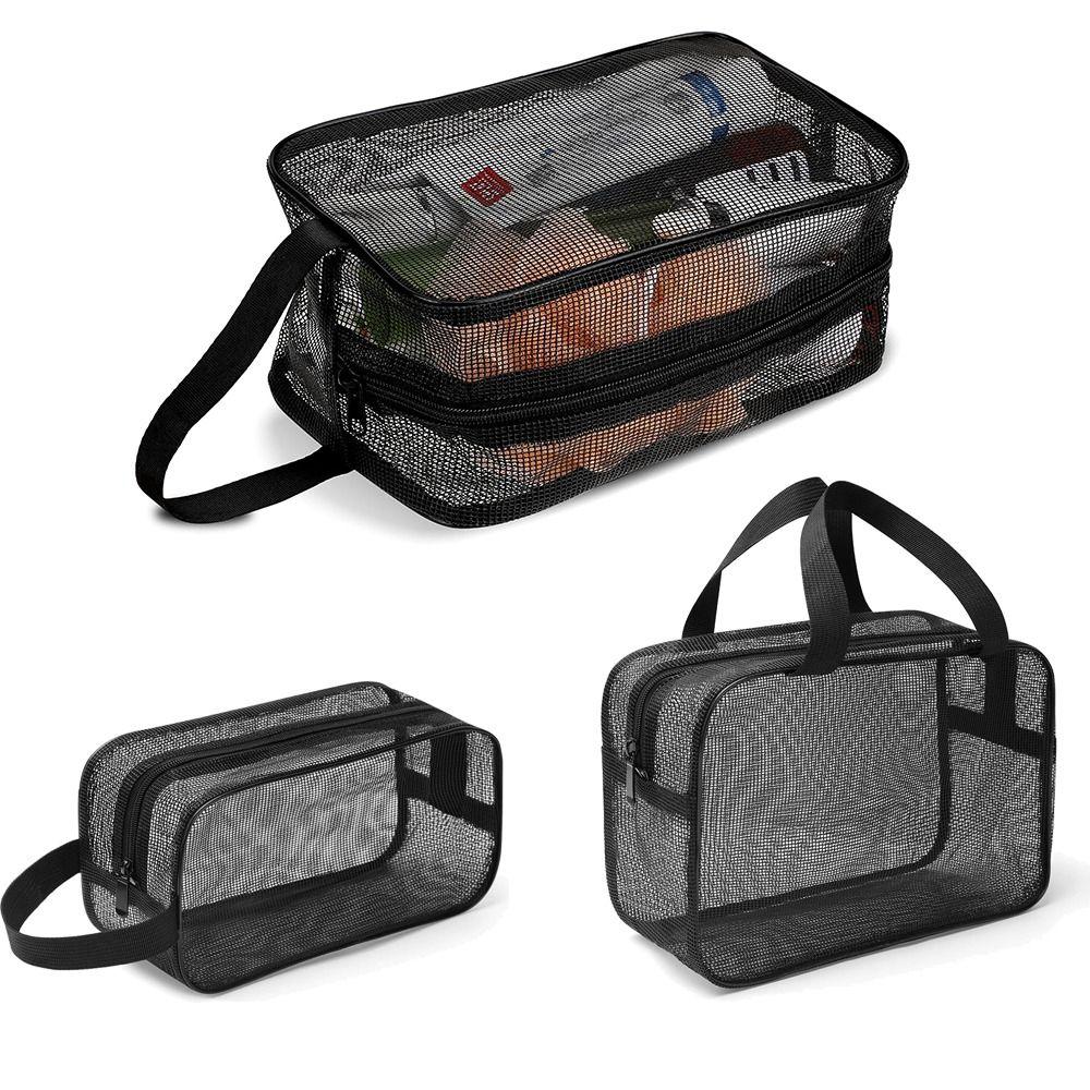 Quick Dry Beach Pockets Portable Tote Bag Practical Mesh Shower Bag Swimming
