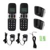 Беспроводной телефон для дома DECT6.0 Полнодуплексный громкоговоритель 3-сторонняя конференц-связь 2 трубки Беспроводной телефон