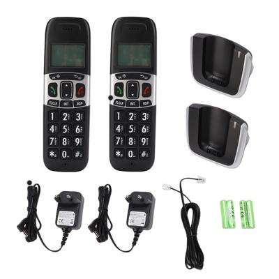 Беспроводной телефон для дома DECT6.0 Полнодуплексный громкоговоритель 3-сторонняя конференц-связь 2 трубки Беспроводной телефон