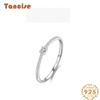 Tancise Classic 925 Sterling Silver Zircon Ring Ladies Jewelry Wedding Promise Party Gift