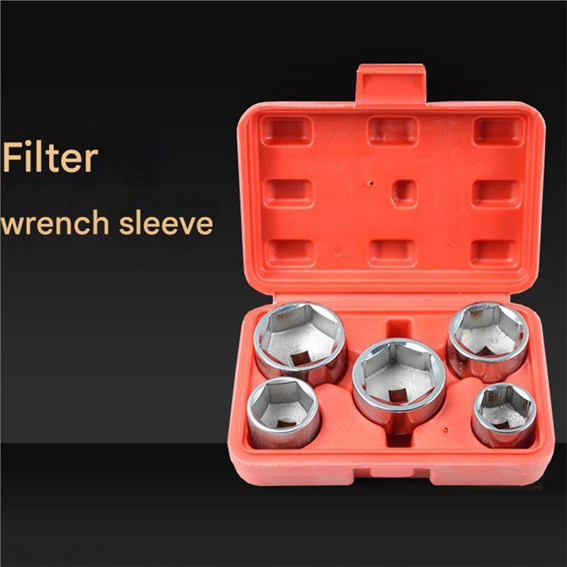 For Efficient Maintenance Cap Type Oil Filter Wrench Tool Set(5-Piece) For Automotive Repair Tools