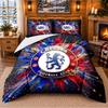 Printed 3Pcs Bedding Set Chelsea FC Pattern Bed Sheet Pillowcase For Bedroom Decor