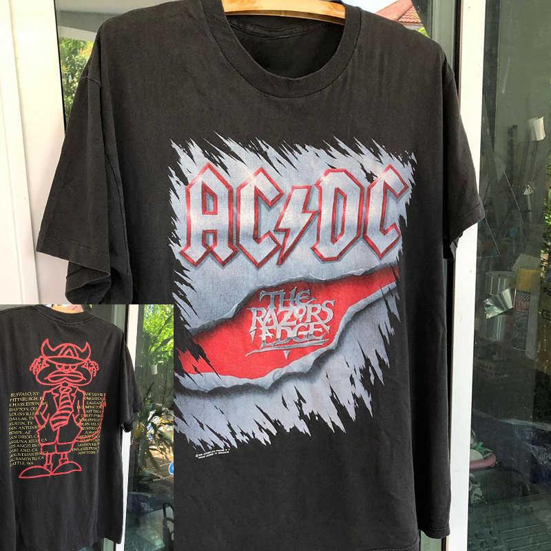 2024 AC PWRDUP Live DC Print Tshirt Graphic T Shirts Unisex Women Unisex Cotton Hip Hop Fashion Oversize T Shirts Summer Clothing