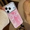 Позолоченный Розовый Бант Гальванизированный Чехол для Телефона для iPhone 17 Pro Max, Совместим с Apple 16