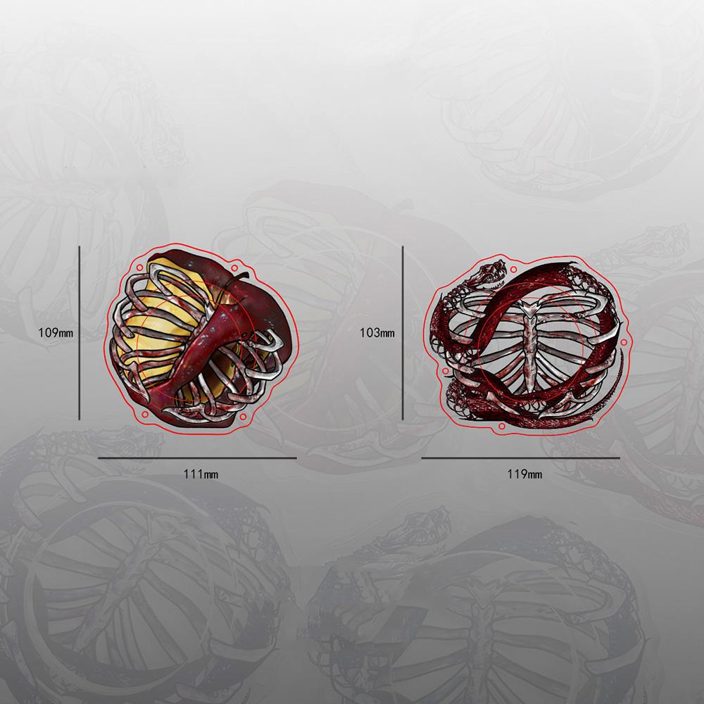 Новая Акриловая Фоторамка 58/75 мм, Защита Значка, Фоторамка в Готическом Стиле и Змея, Декорация, Рамка для Хранения и Демонстрации