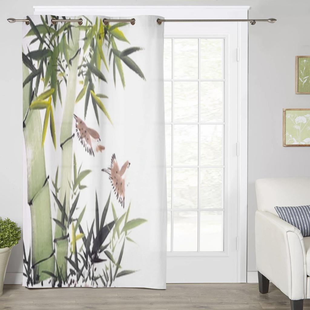 Традиционная китайская живопись, бамбуковые оконные шторы для гостиной, спальни, роскошные современные кухонные шторы, тканевые шторы