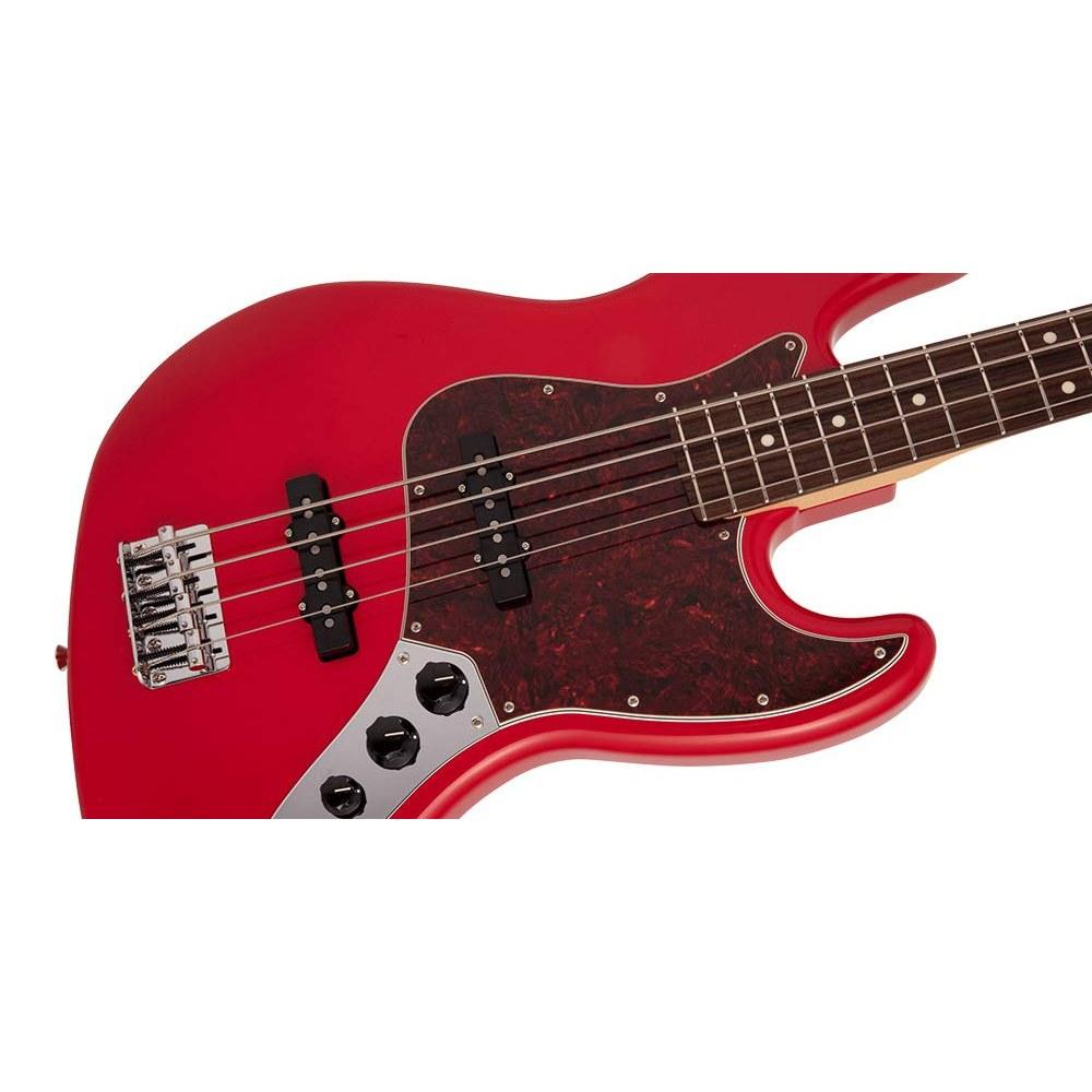 Сделан в Японии Гибрид II Jazz Bass, Накладка на гриф из палисандра, Электробас Modena Red