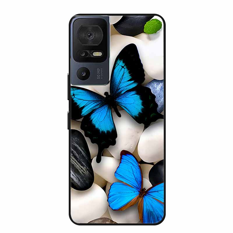 Чехол для телефона TCL 40 SE 40SE Coque Черный Силиконовый Мягкий Задний Чехол-Крышка Для TCL 40 SE Чехол Funda Для TCL40SE Capa 6.75" Оболочка
