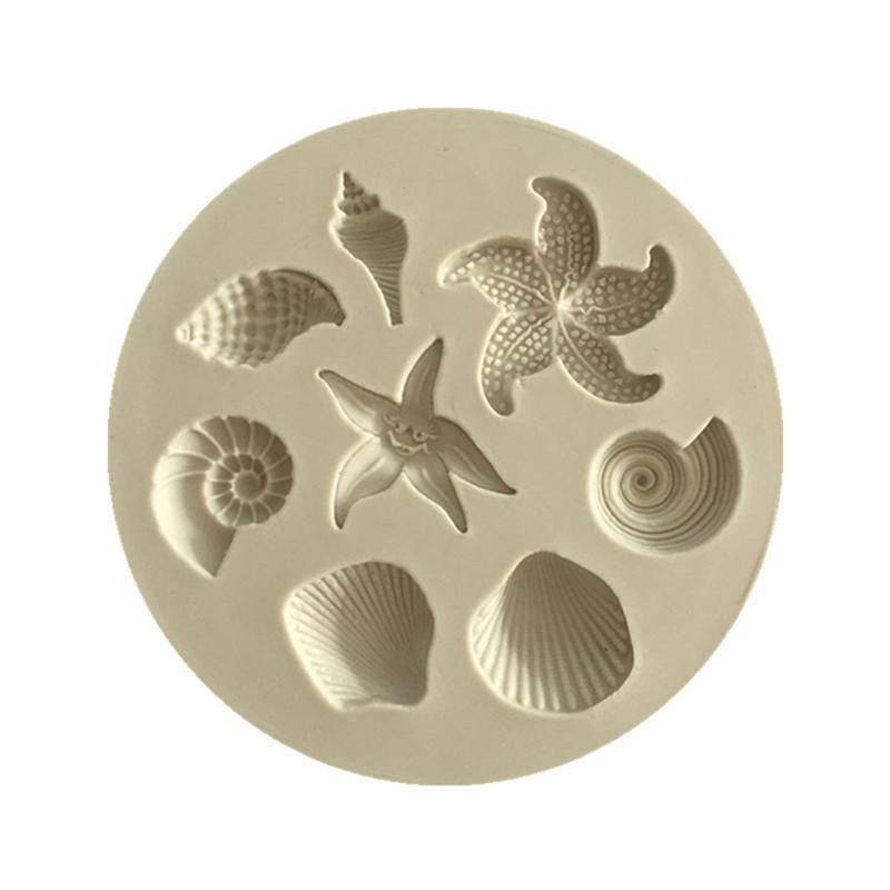 Ocean Biological Conch Sea Shells Chocolate Cake Silicone Mold Kitchen Tools