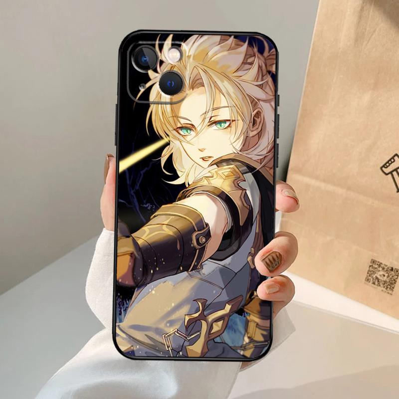 Чехол для телефона Albedo Genshin Impact для iPhone 16 15 13 11 12 14 Pro Max 13 12 mini XR 15 16 Plus 16e Cover Coque