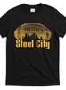 Мужская футболка Steel City Football Rugby Ball & Pittsburgh Skyline - Золотой и Черный