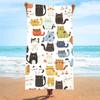 New, Double-sided Velvet Beach Towel Quick-drying Sports Towel Printed Bath Towel