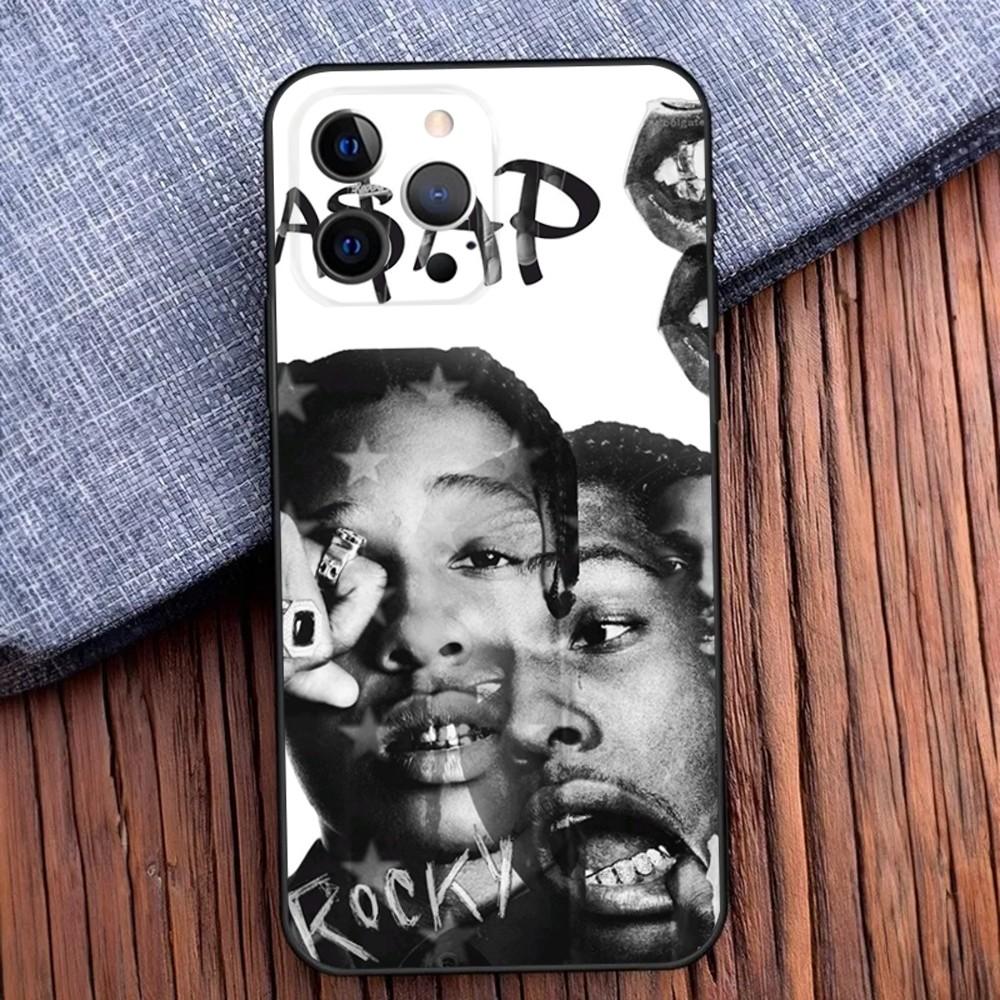 Чехол для телефона американского рэпера A-ASAP для iPhone 16,15,14,13,12,11,Pro,X,XS,Max,XR,Plus,Mini R-Rocky Мягкий черный чехол
