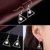 Anti-allergic Jewelry Simple Triangle Geometric Pearl Earrings