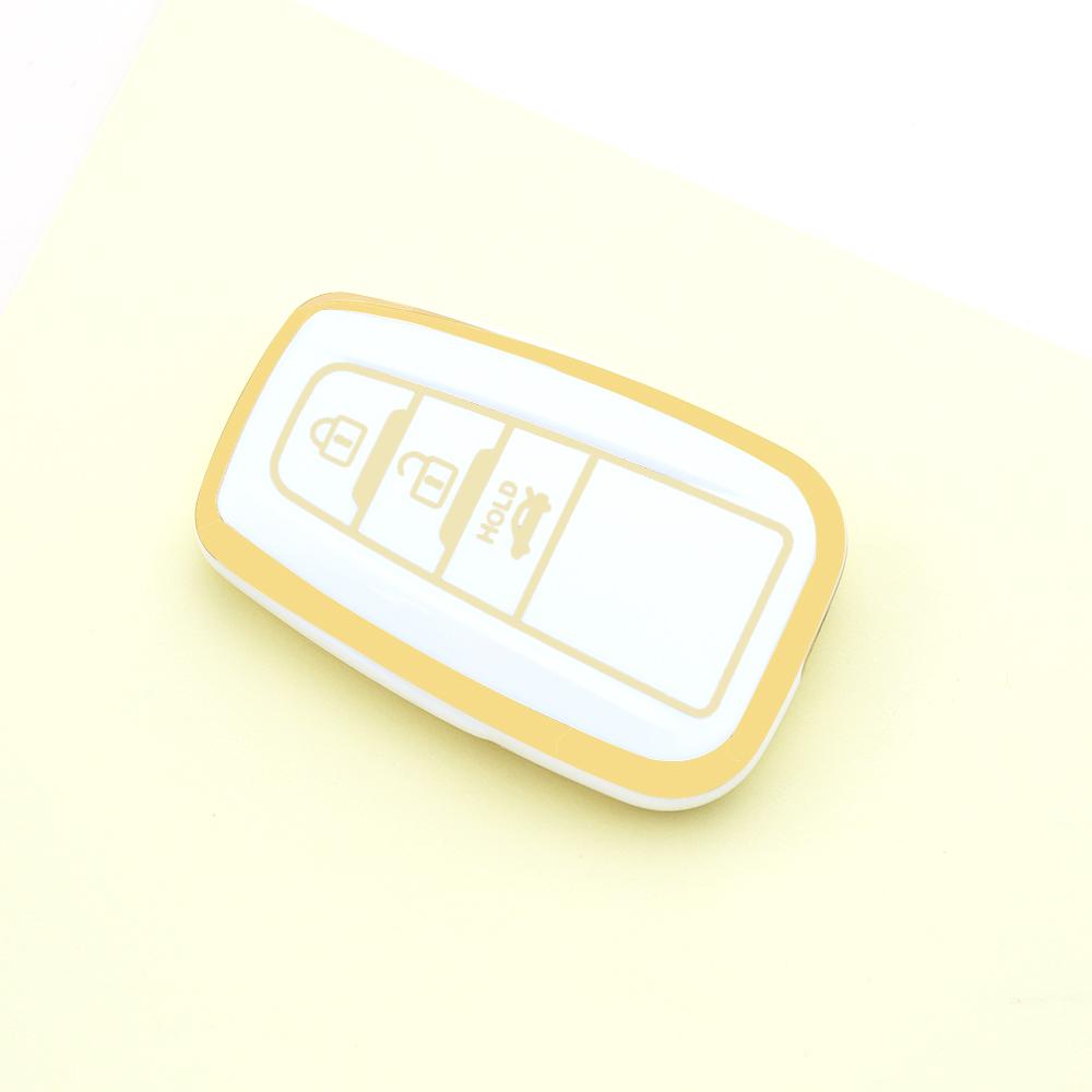Tpu Auto Shell Fob Car Key Case Cover Keychain Accessories For Toyota Prius Camry Corolla Chr C-Hr Rav4 Land Cruiser Prado