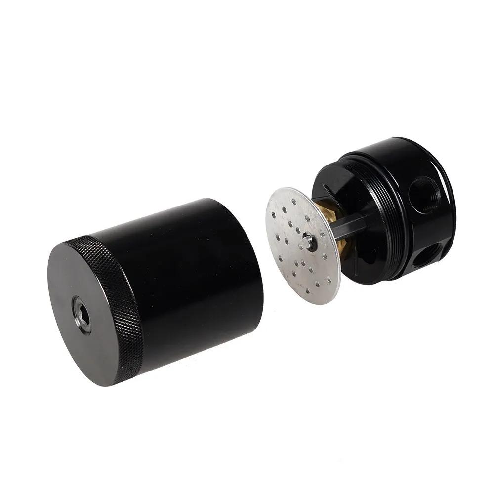 Универсальный алюминиевый маслоуловитель Компактный резервуар с перегородками на 2 отверстия, маслоуловитель, детали топливного бака, дышащий чайник с двумя отверстиями