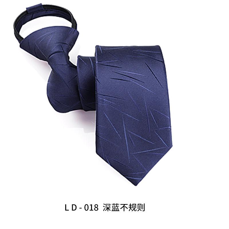 Wind Dress Jacquard Polyester Zipper Tie Men'S Business Occupation Easy To Pull Lazy Tie