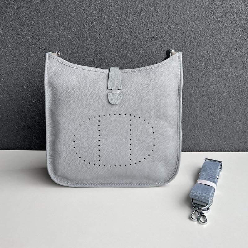 New Genuine Leather Top Layer Cowhide Lychee Pattern Men's And Women's Universal Hollow Crossbody Bag Genuine Leather Women's Bag