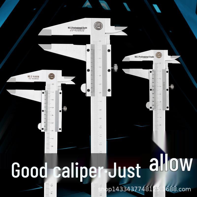 Industrial Grade Vernier Caliper, Precision Scale, 150-300mm Range with Small Oil Mark