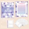 1Set 100 Day 100 Envelope Challenge Marble Pattern Loose-Leaf Savings Notebook Saving Money Binder Cash Budget Storage Book Gift