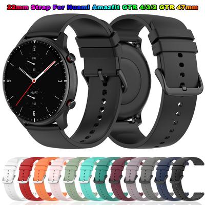 Силиконовый ремешок 22 мм для Huami Amazfit GTR 4/3 Pro/2 GTR, ремешок 47 мм для Pace Stratos 3 2 2S, ремешок для смарт-часов Amazfit Bip 5