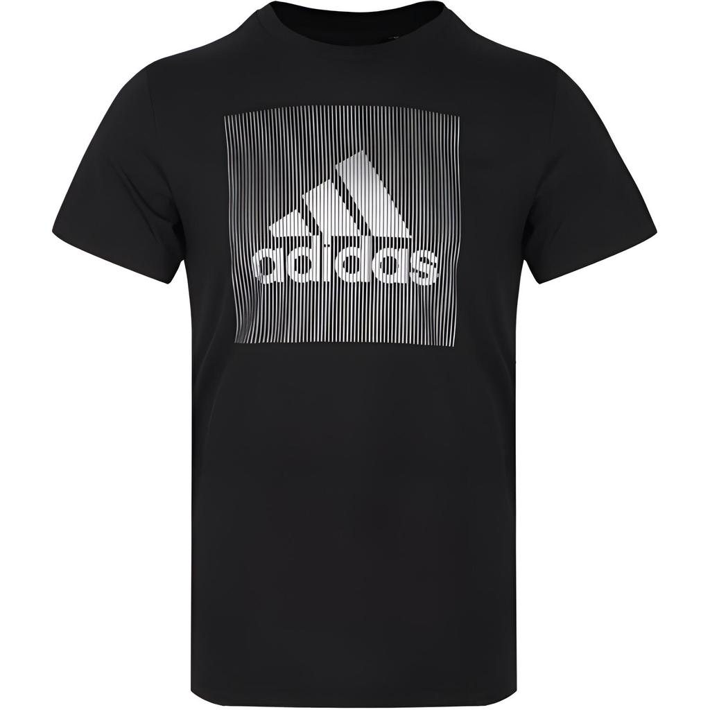 Adidas T Shirts Men's Black Crew Neck Moderate Straight Fit DY8658