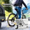 Pet Trailer, Dog Trailer, Foldable, with Universal Coupling, Steel+Polyester, Grey+Black, 130 x 73 x 90cm