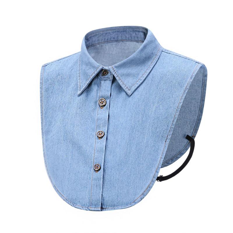 Denim Shirt Fake Collar for Men's and Women's Spring Sweater False Collar Korean Autumn Decorative Pointed Lapel Collar