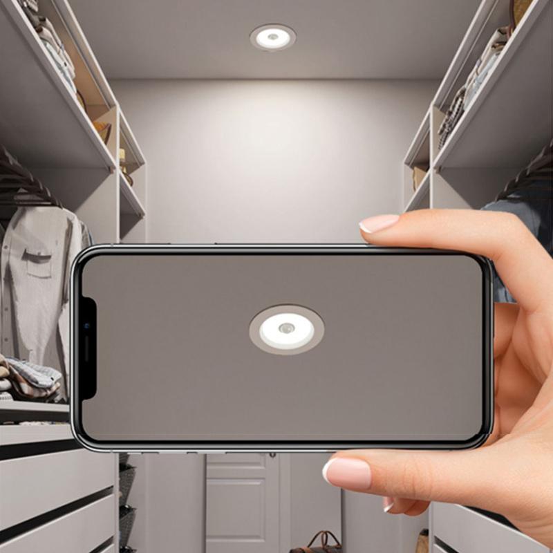 Датчик движения тела человека Точечный светодиодный встраиваемый светильник Lamparas 220 В Потолочный светильник 5 Вт 7 Вт 9 Вт Холодный белый Панельный светильник Для коридора Лестницы Склада