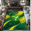 Norwich City Football Print Crystal Velvet Rug, Comfortable Water Absorbent Non Slip Indoor Floor Carpet