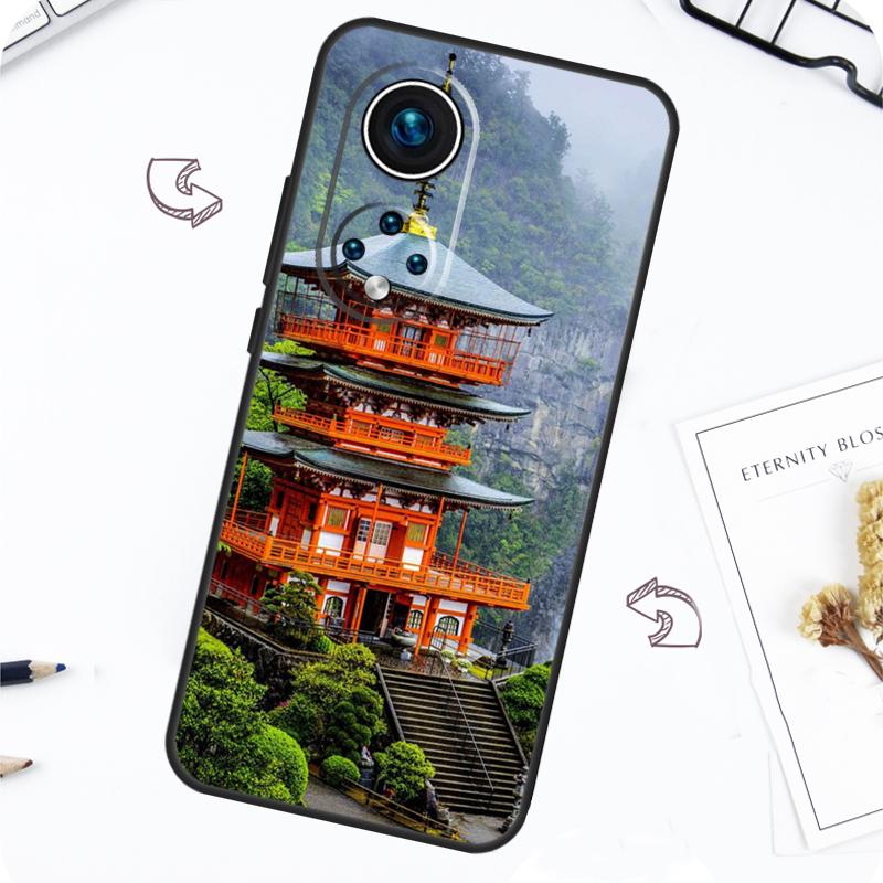 Японский храм Киото Чехол для Honor Magic 7 Pro 5 6 Lite Honor 200 Pro 50 70 90 X8b X9a X8a X8 X9 X9c X9b