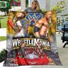 Fashion Wrestling Sport W-Wwe Print Blanket Flannel Thin Blanket Portable Home Travel Office Lunch Break Blanket Bath Towel Gift