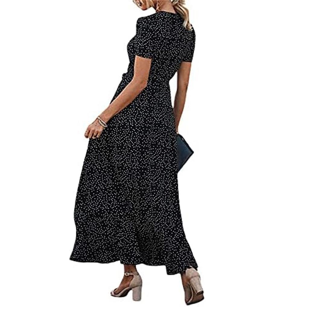 Женский пуловер со средней талией с V-образным вырезом и принтом, повседневное свободное и тонкое платье темперамента