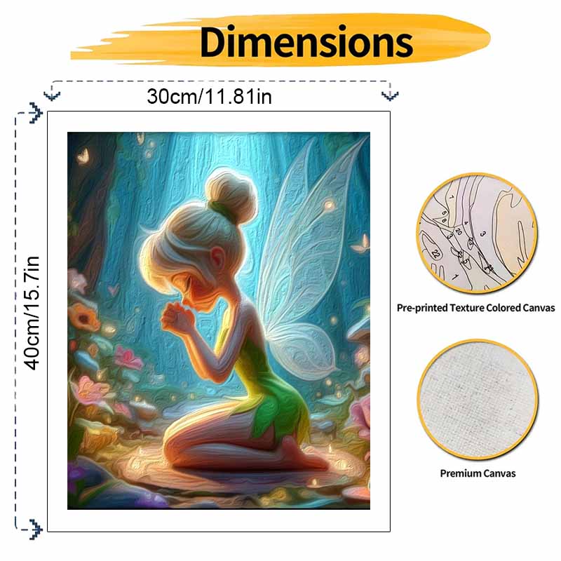 Disney Tinker Bell oil painting art kit handmade painting diy home decoration