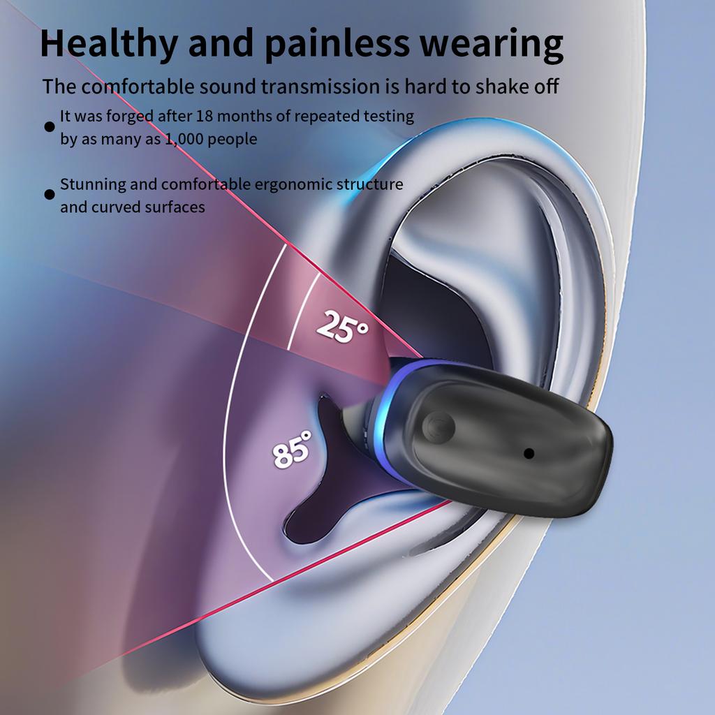 696 Blue Tooth Headset Clip On Stereo Bone Conduction Wireless Earphone Mini TWS Earphones Waterproof Sport HD Call Headphone