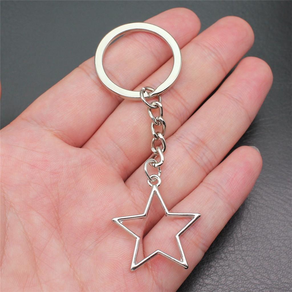 Брелок для ключей «Звезда, Луна, Пентаграмма» для мальчиков, украшения на Новый год, романтические распродажи товаров