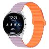 Двухцветный силиконовый магнитный ремешок для часов Huawei GT3/4/GT5 и Samsung Watch4 Pro (20 / 22мм)