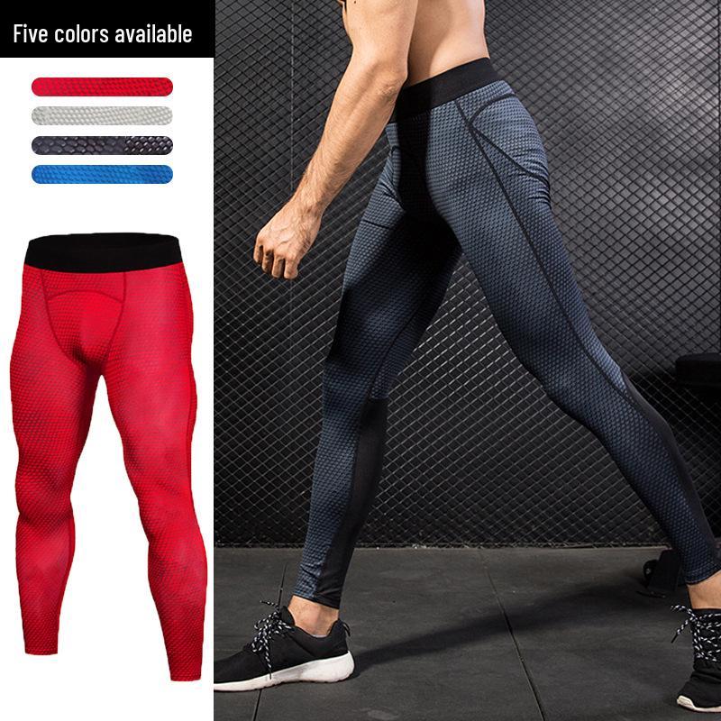Men's Summer High Elasticity Fitness Leggings - Breathable, Quick-Drying Compression Running & Training Base Layer Pants