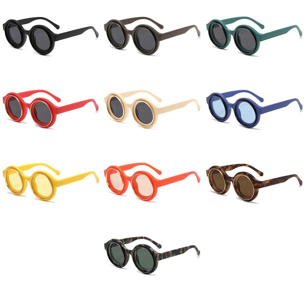 Hip Hop Round Sunglasses Retro UV400 Eyewear Fashion Punk Shades for Men