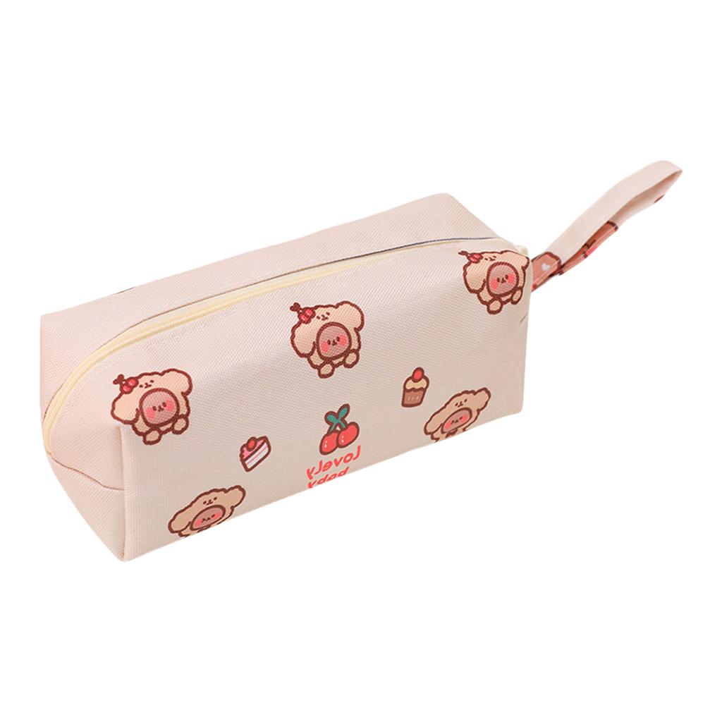 Мультяшный холщовый пенал, портативный органайзер для ручек, сумка на молнии, дорожная косметичка для студенток и девушек