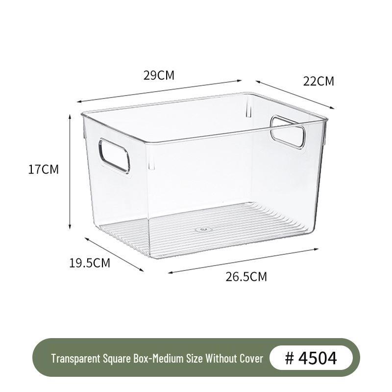 Transparent Kitchen Cabinet Organizer and Under-Sink Storage Box for Snacks and Sundries