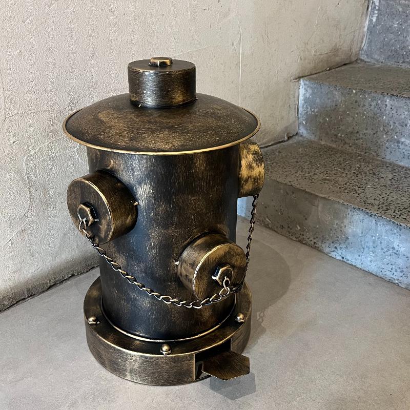 Ретро Винтажный Мусорный Бак в Виде Пожарного Гидранта, Кухонный Домашний Мусорный Бак из Кованого Железа с Вкладышем, Деревенский Индустриальный Стиль, Корзина для Мусора в Виде Пожарного Гидранта