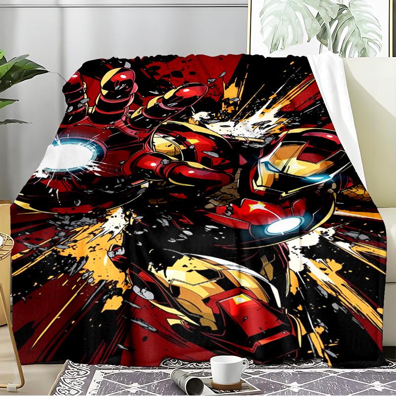 Iron In Action Blanket Flannel Throw for Sofa, Indoor, Camping, Living Room, Office, Chair, And Bed Soft Birthday Gift