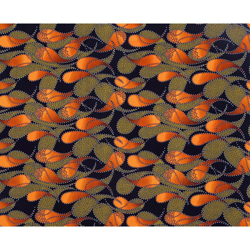 African Wax Print Fabric – Colorful Simulated Wax Cotton Cloth, Traditional Wrapper Textile for Ethnic Garments