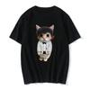 Забавная женская футболка El Gato Meme Sad Crying Cat Munchkin Kitty с 3D принтом, летние футболки в стиле Харадзюку, повседневная модная одежда