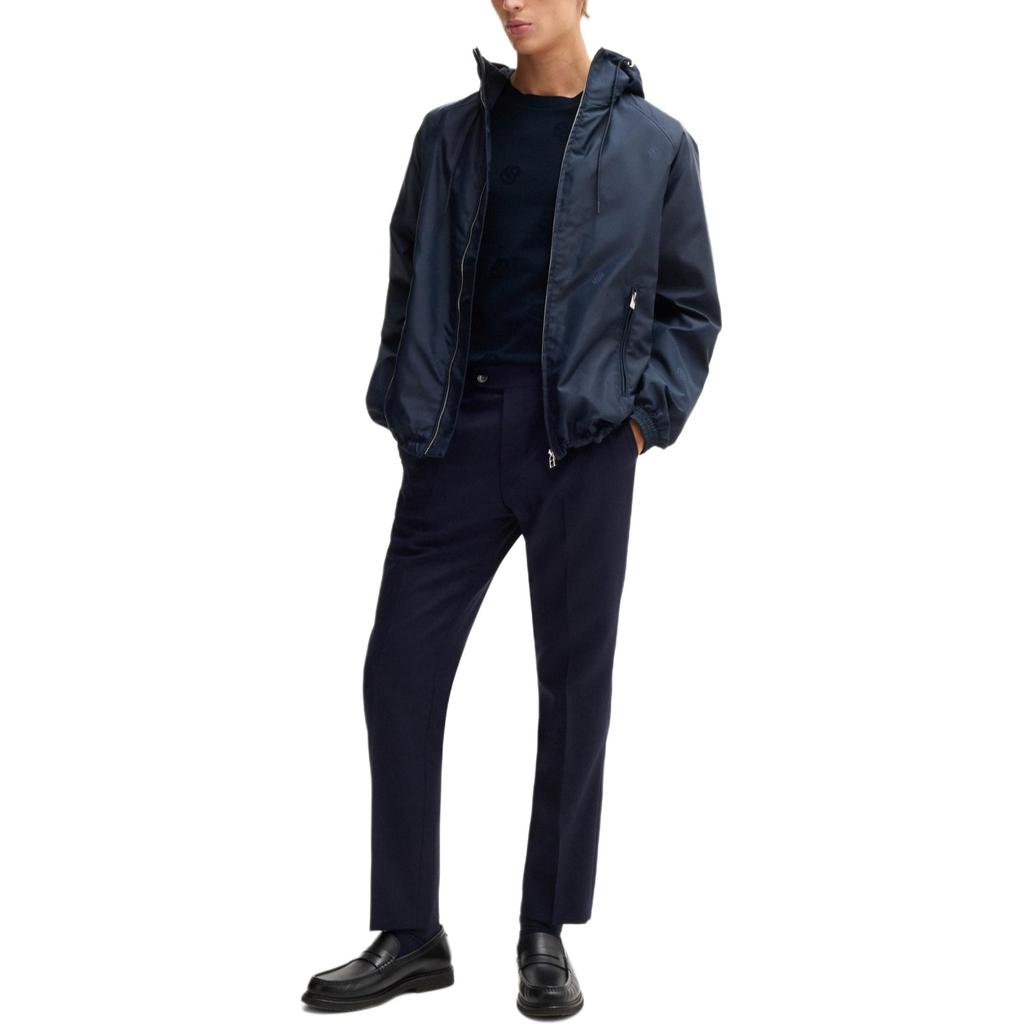 Футболка с круглым вырезом и монограммой Boss HUGO BOSS 50532753-404