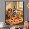 5D Diamond Painting Kit Christmas Tree Holiday Decor Full Drill Canvas Art DIY Rhinestone Craft for Bedroom Living Room Wall Decoration