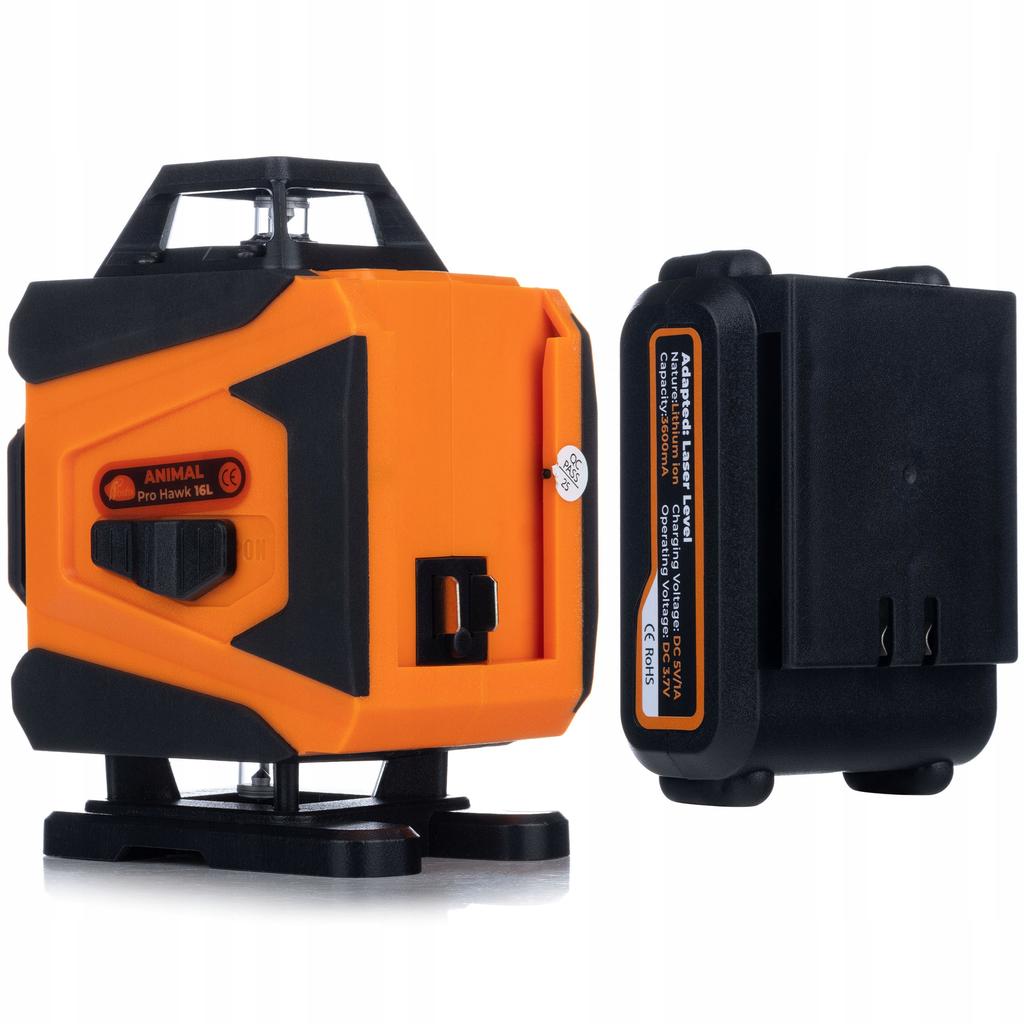 Rosfix Animal Pro Hawk RAPH 16L – Лазерный Крест 16 Линий | IP54 | USB-C | Комплект с Пультом, 2 Литий-ионными Аккумуляторами и Кейсом