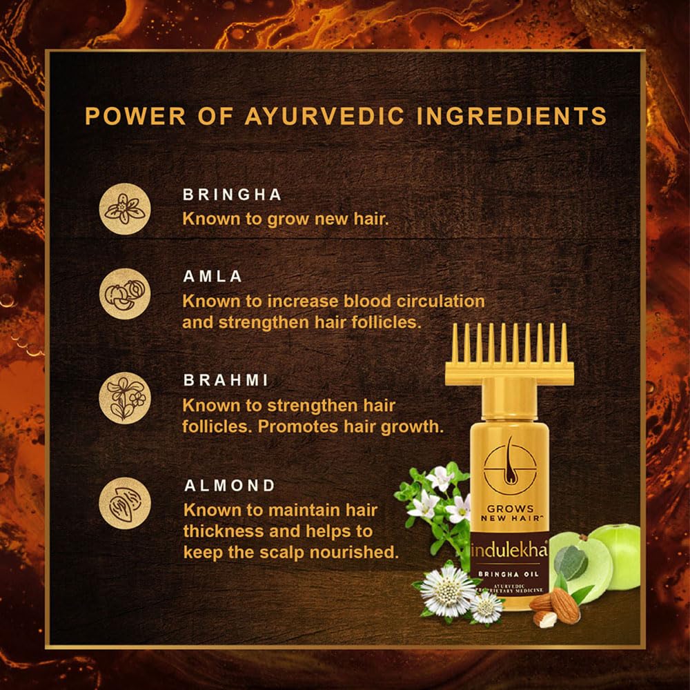 Indulekha Bringha Ayurvedic Hair Oil, 100ml Each (Pack of 2)
