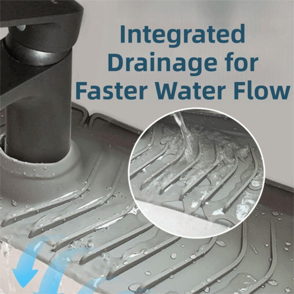 Quick Dry Silicone Splash Guard Reusable Sink Splash Mat Faucet Splash Catcher  Behind Faucet